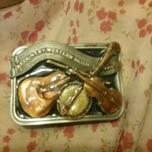Country music vintage 80s belt buckle